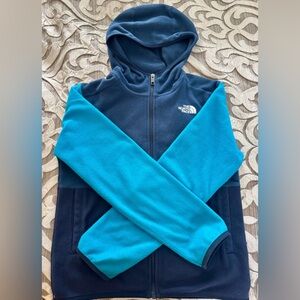 The North Face Kids Hooded Two-Tone Navy & Bright Blue Fleece Jacket